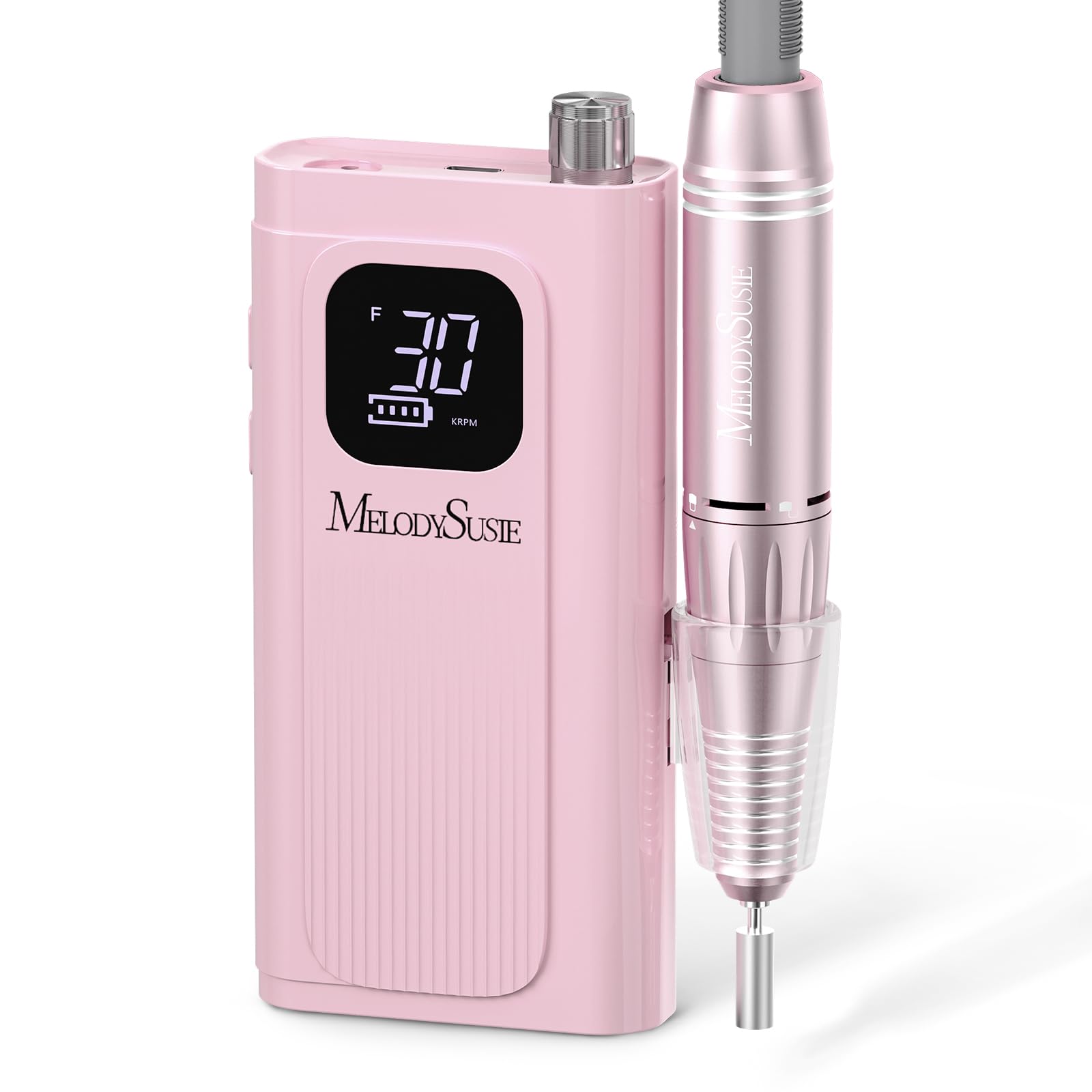 MelodySusie SC300F LCD display shows precise speed for nail shaping.