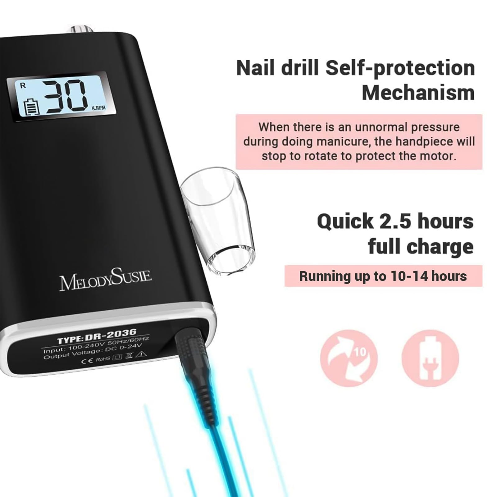 MelodySusie SC320H belt clip and travel case support on-the-go setup
