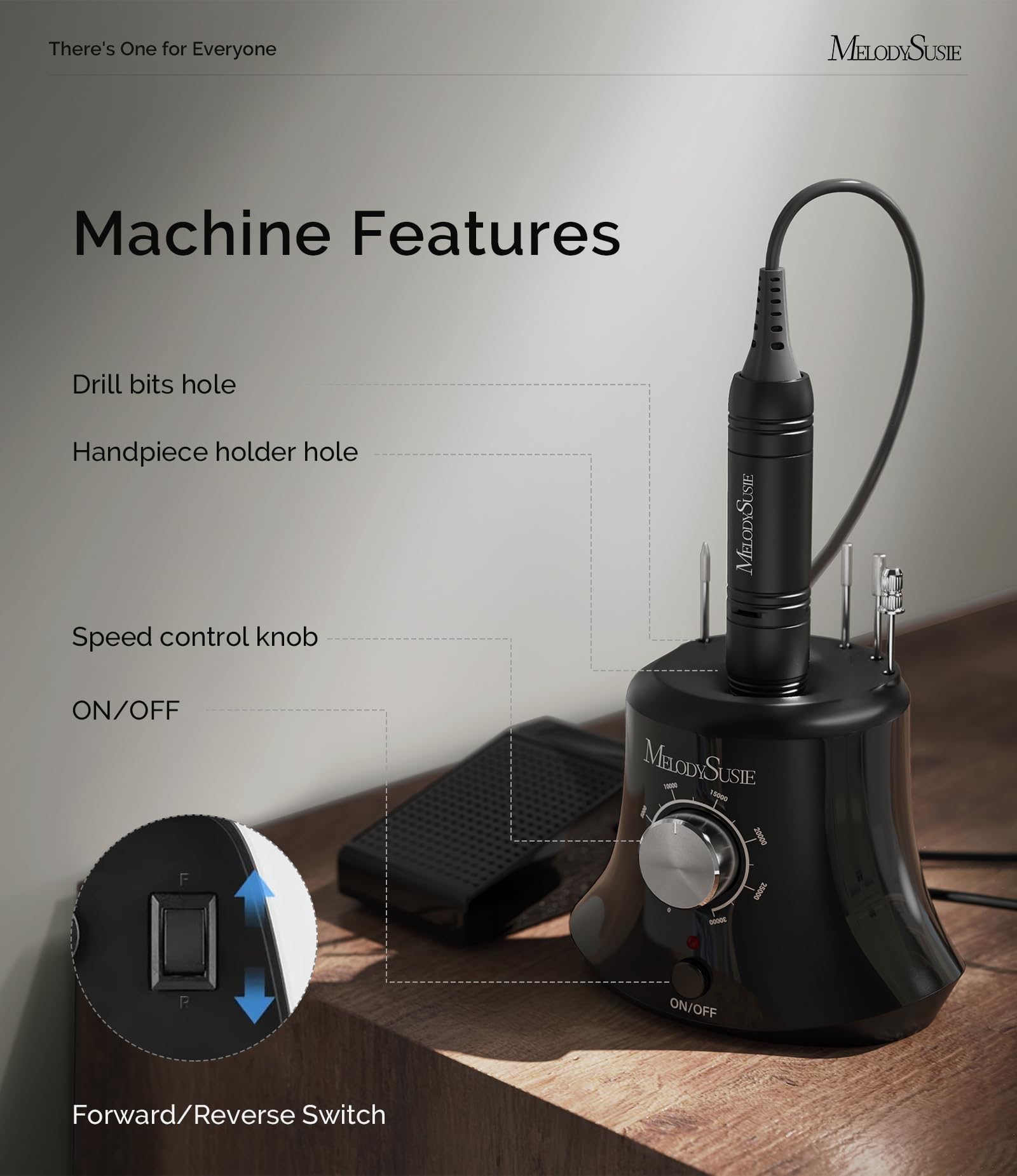MelodySusie SC320I sanding bands and bits display for versatile prep