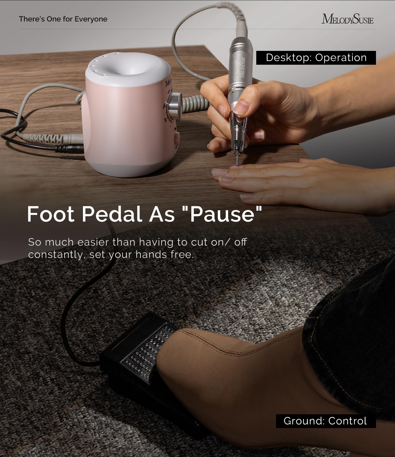 MelodySusie SC320I speed dial highlights adjustable RPM for tasks.