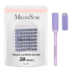 MelodySusie small sanding bands set of 50 purple for precise nail shaping and prep.