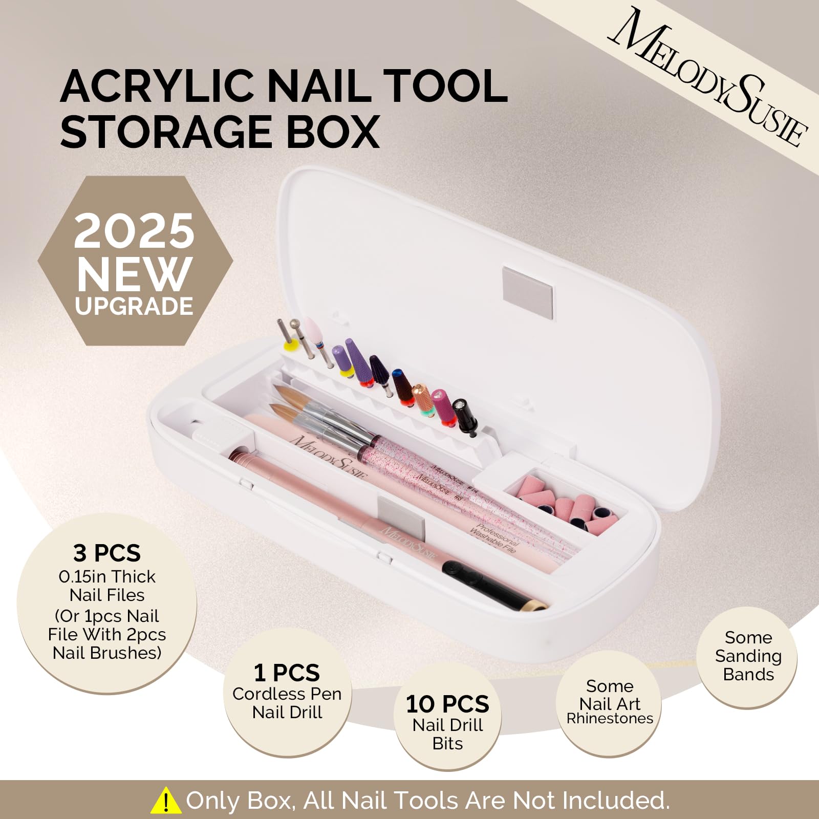 MelodySusie storage box inside compartments showing tidy tool arrangement