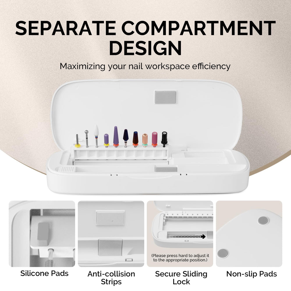 MelodySusie storage box portable size fits in bags for travel manicures