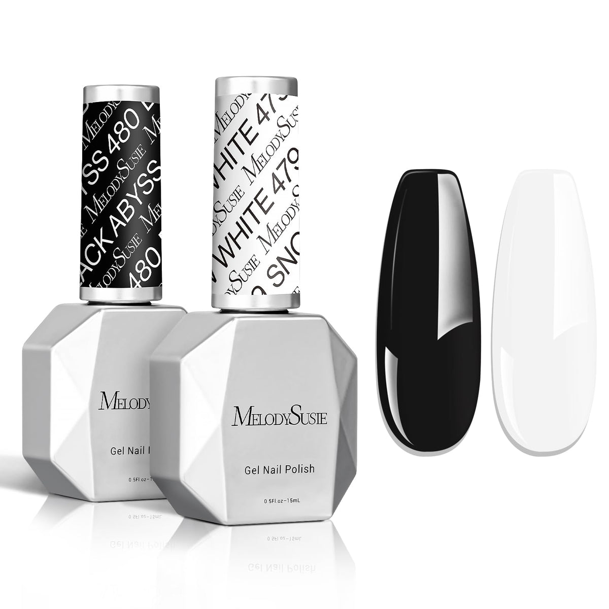 MelodySusie Thick Gel Nail Polish black bottle with bold color for dramatic manis