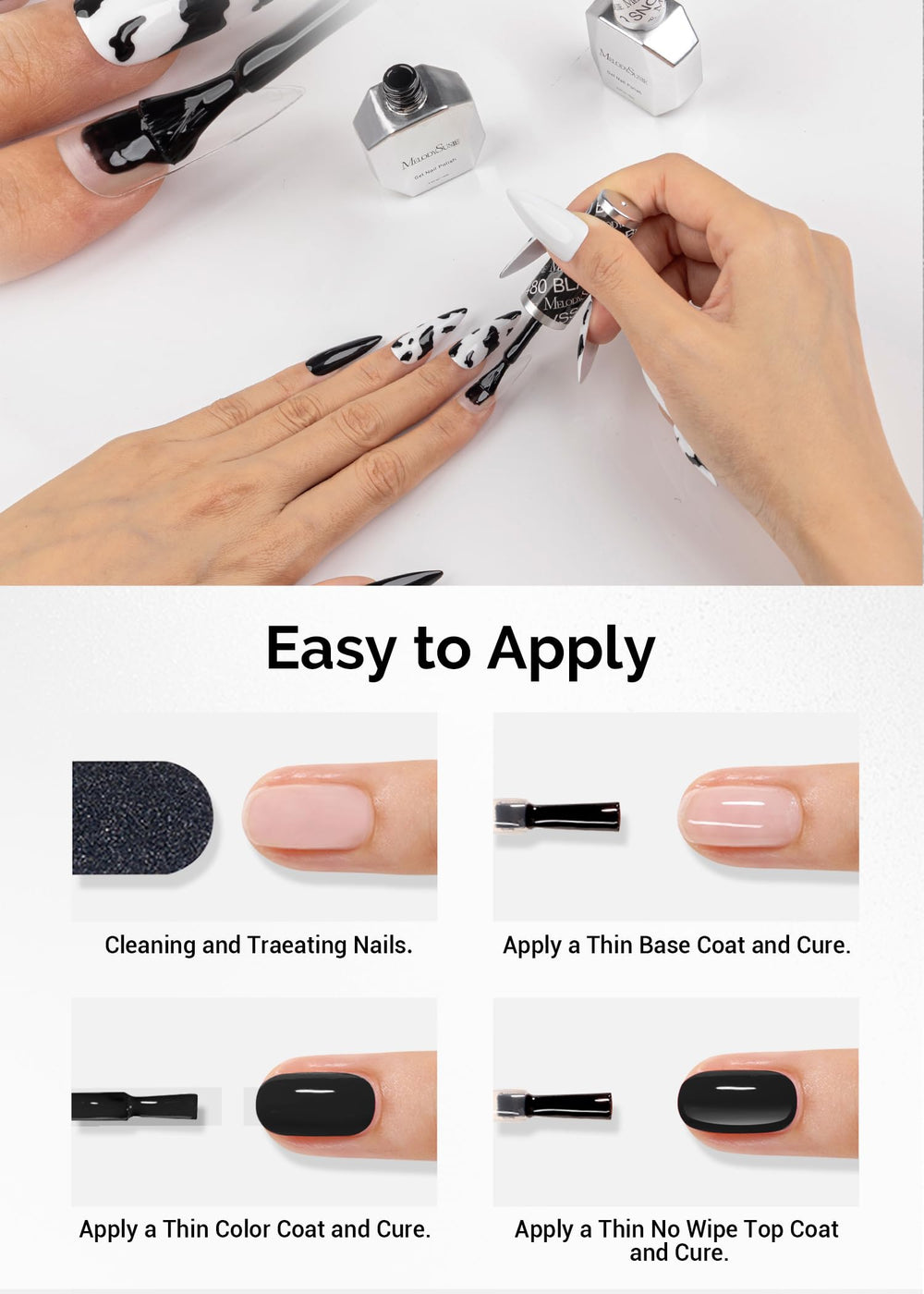 MelodySusie Thick Gel Nail Polish ideal for home manicure and DIY design