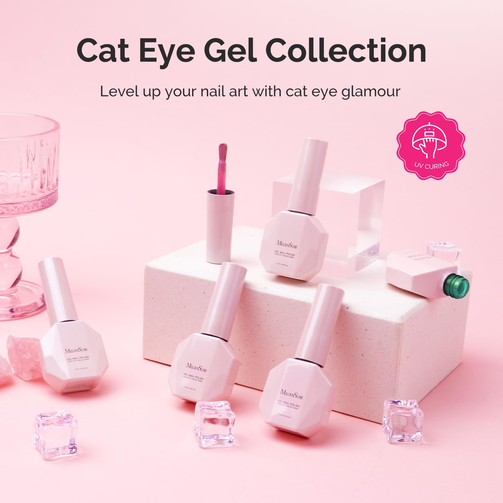 MelodySusie Velvet Gem, fórmula suave para uñas sanas y menor olor.