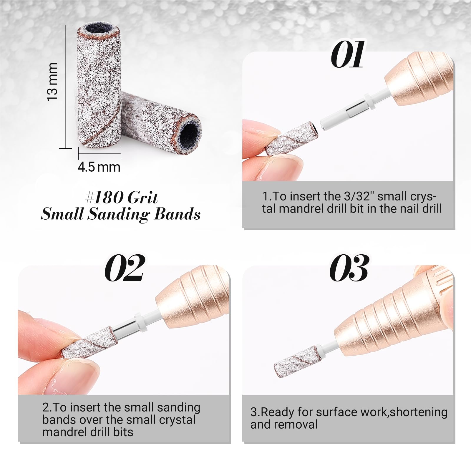 MelodySusie zebra 3-32 mandrel bit closeup for drill compatibility.