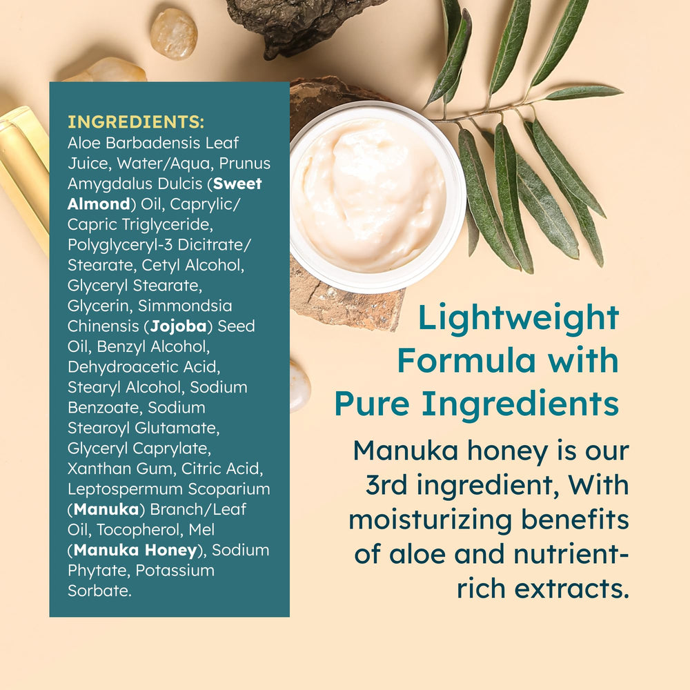 MELORA Manuka Honey Body Lotion manuka oil image highlights skin-supportive nourishment