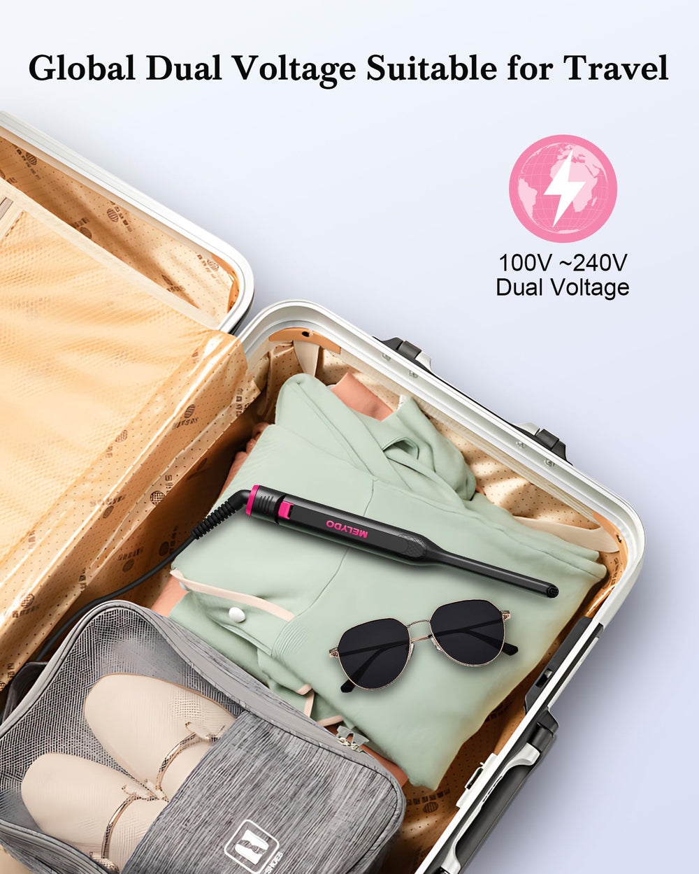 MELYDO 360° swivel cord and lightweight design for easy maneuvering.