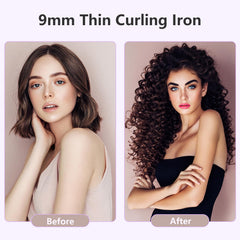 MELYDO ceramic-tourmaline technology ensures even heat for smooth, frizz-free styling.
