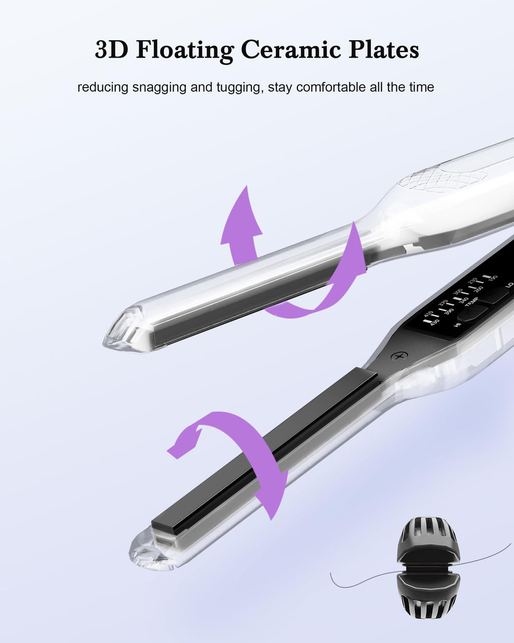 MELYDO pencil flat iron auto shut-off for peace of mind