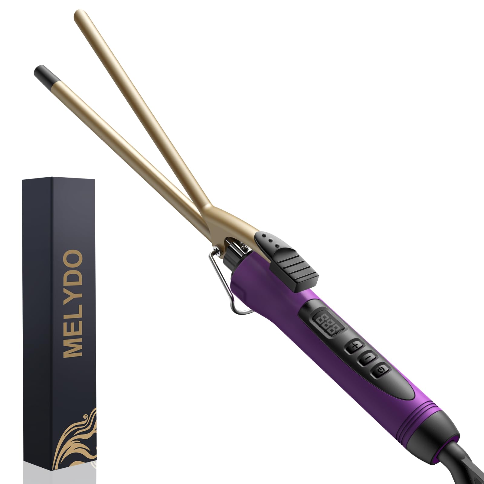 MELYDO slim 9mm barrel enables tight curls and defined ringlets.