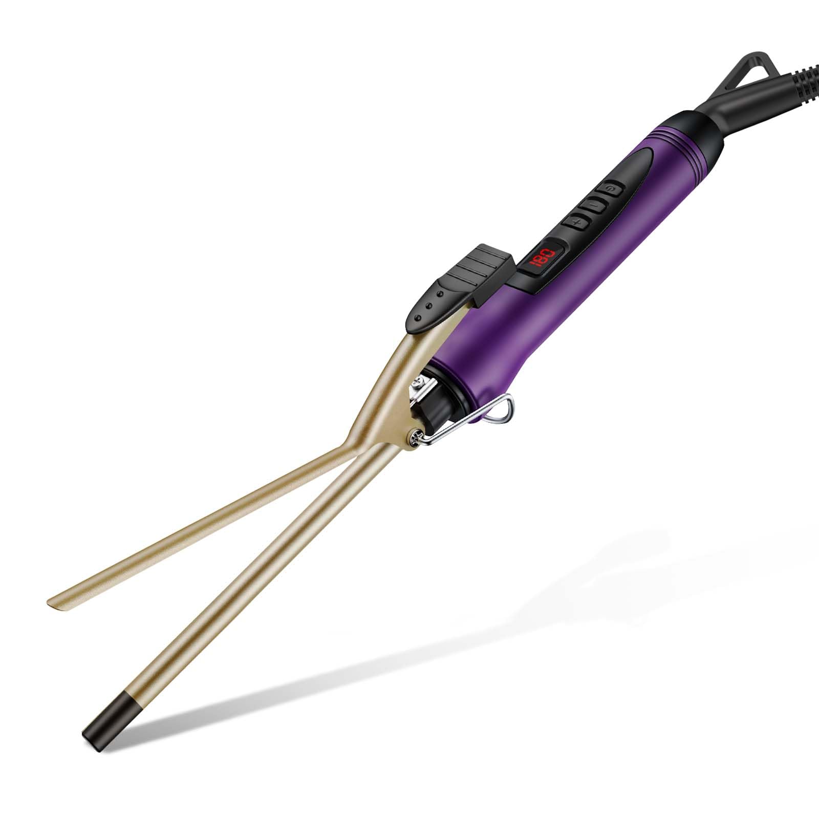MELYDO small curling iron 3/8-inch barrel for precise tight curls.