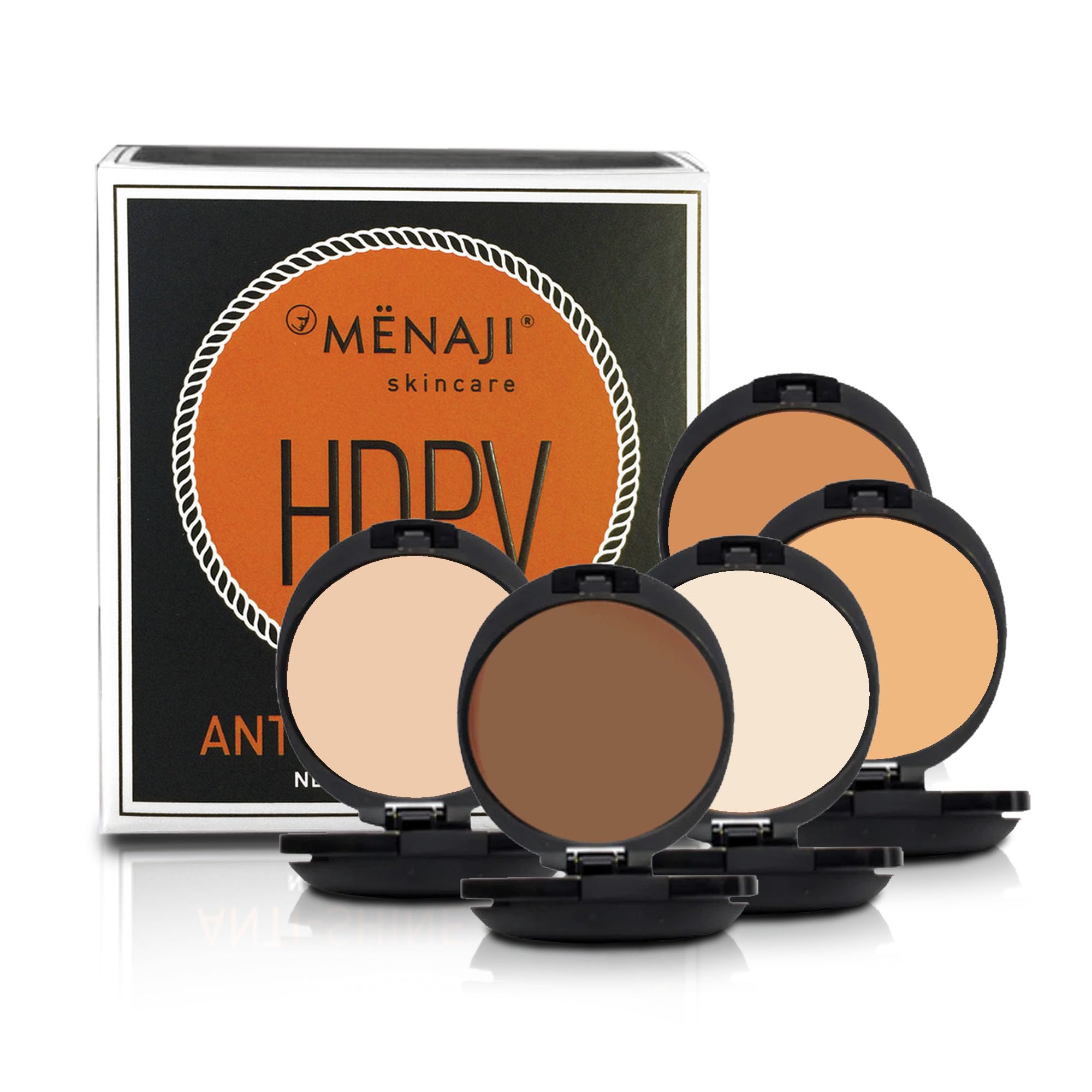 Menaji HDPV Anti-Shine Powder finish appears smooth and undetectable.