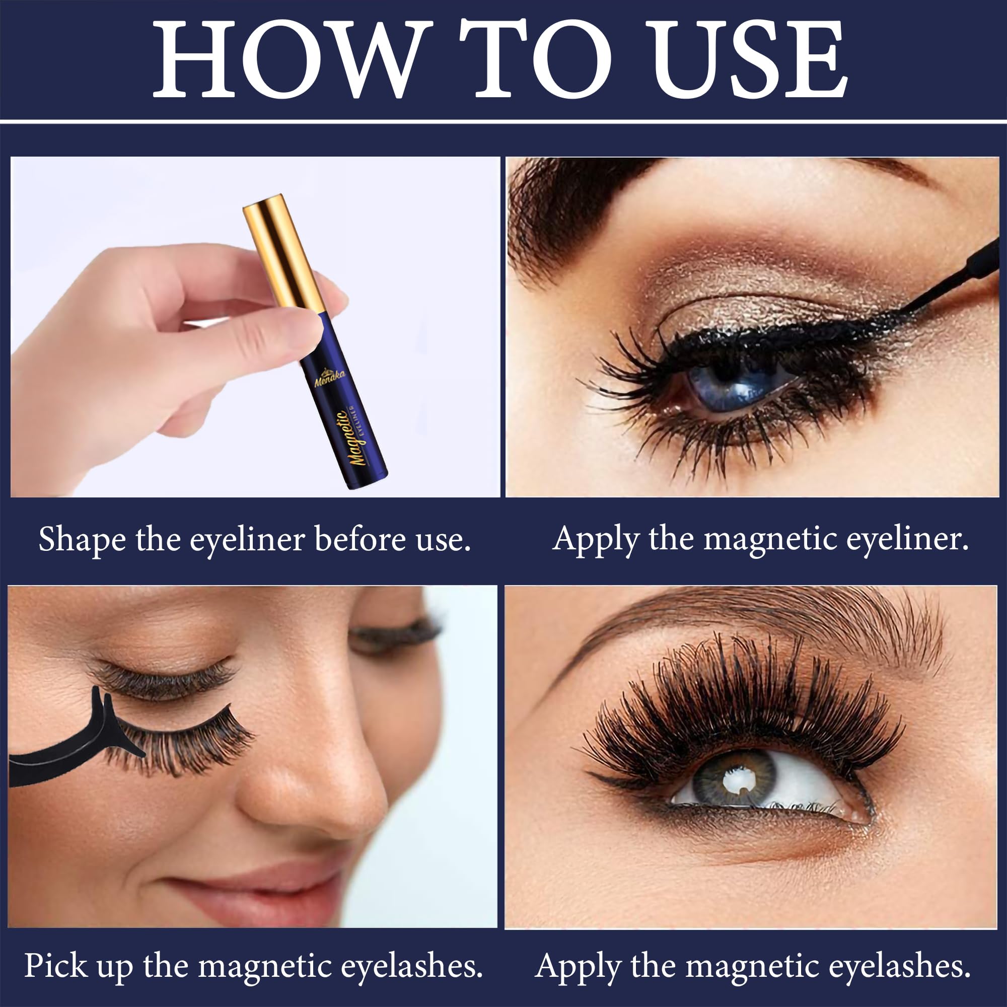 Menaka waterproof eyeliner upgrade keeps lashes in place through humidity.