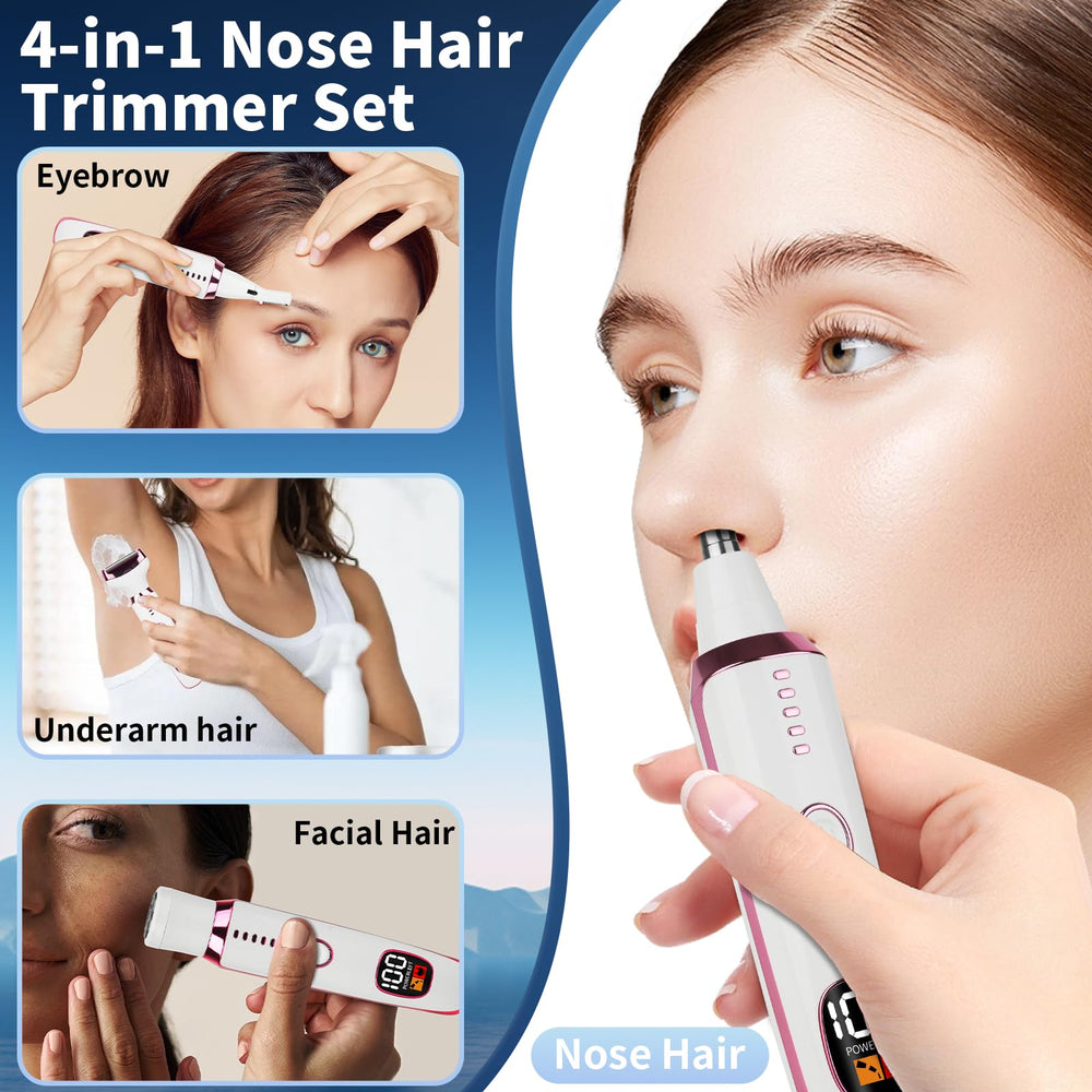 Mendaping four-in-one trimmer versatile for nose, ears, brows, and facial hair.