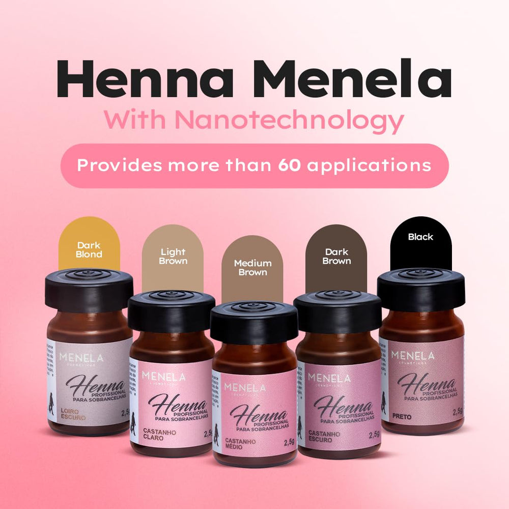 MENELA DIY brow tint application setup with included tools