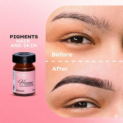 Menela Eyebrow Henna fixer bottle emphasizes bamboo extract for nourishing brow care