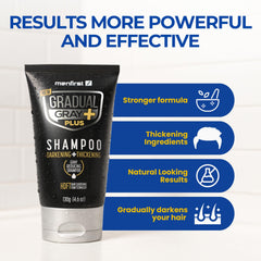 MENFIRST Gradual Gray PLUS Shampoo high-definition foam in action on scalp