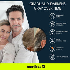 MENFIRST closeup of keratin highlights hair-strengthening benefits during color blending