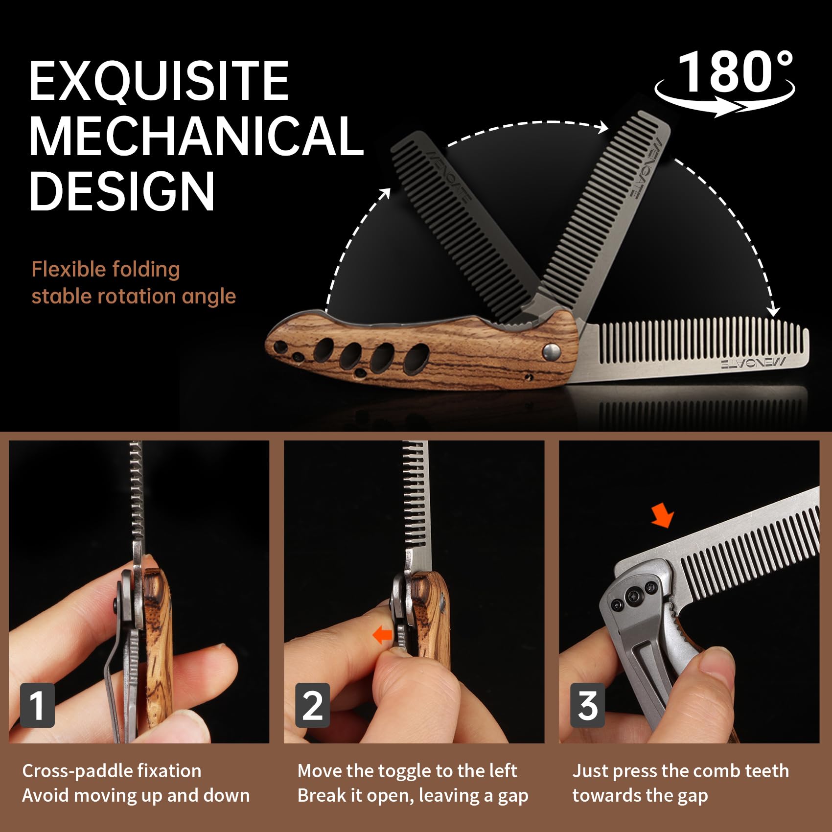 MenGate rotación de 180° para uso flexible en casa o al aire libre.