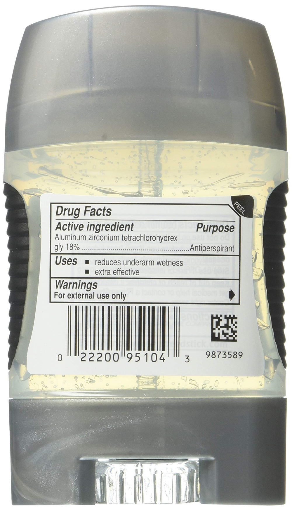 Mennen Speed Stick Power bottle back highlighting pack of six and convenient packaging