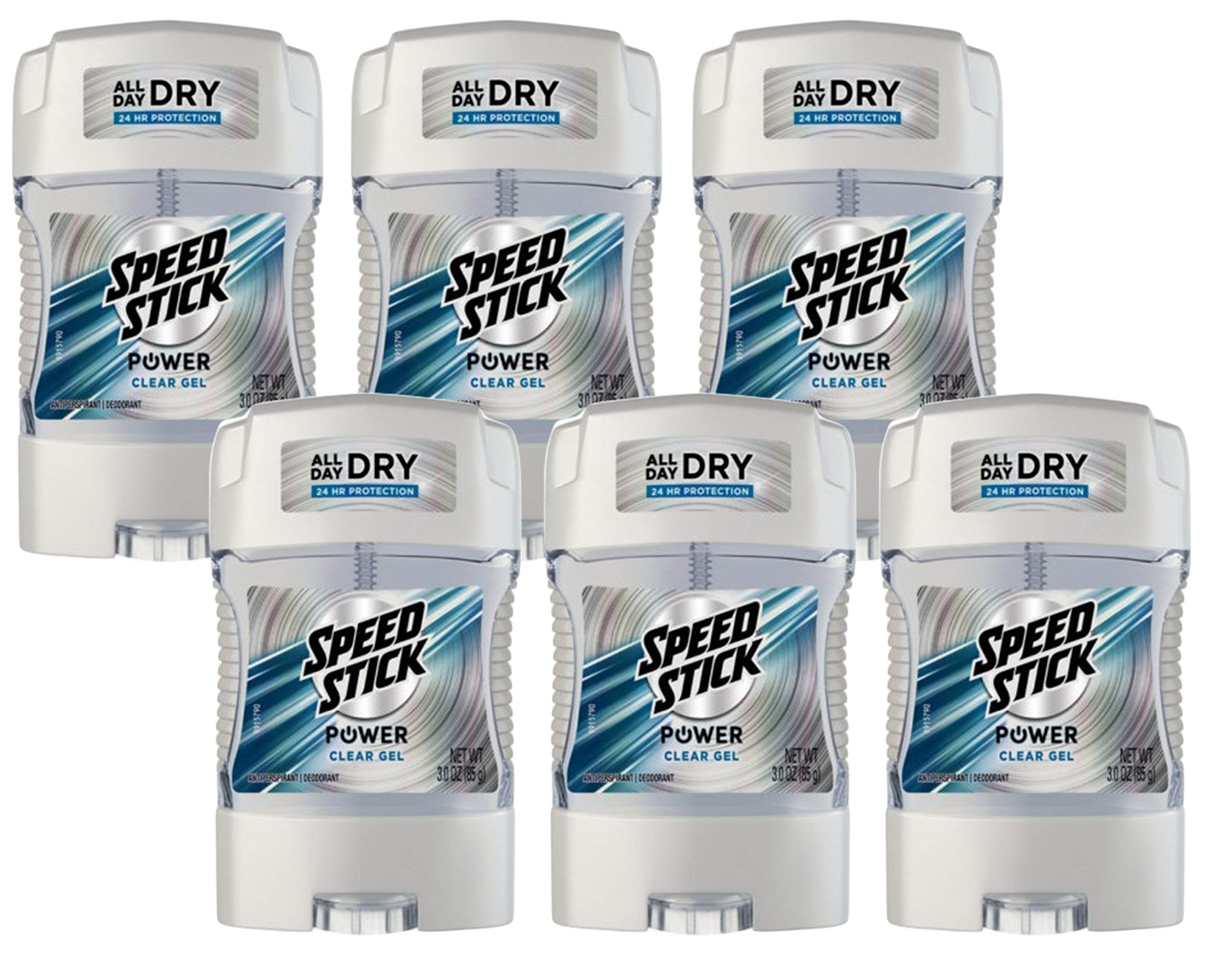 Mennen Speed Stick Power bottle front shows 24-hour protection for active daily wear