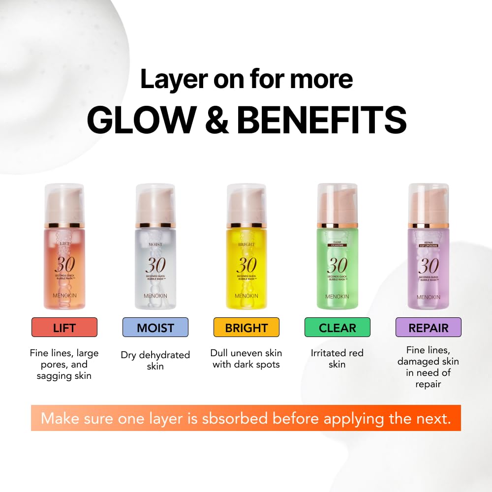 MENOKIN bottle-pump closeup highlights convenient at-home skincare.
