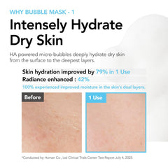MENOKIN Quick Bubble Mask application tube shows user-friendly method for fast, refreshing hydration.