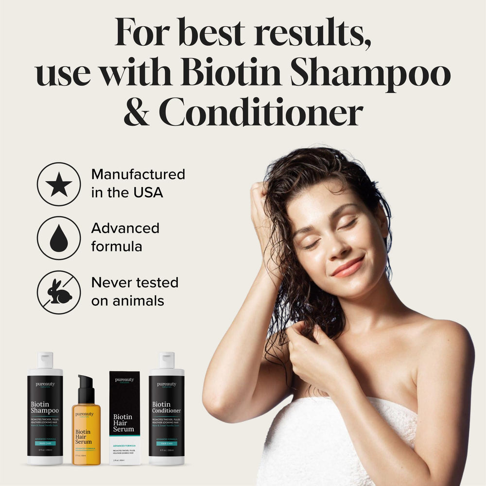 Meraz Pureauty Naturals Biotin Hair Growth Serum cruelty-free icon and ethical sourcing.
