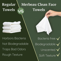 Merbeau Clean Facial Towels 50-count pack for convenient use