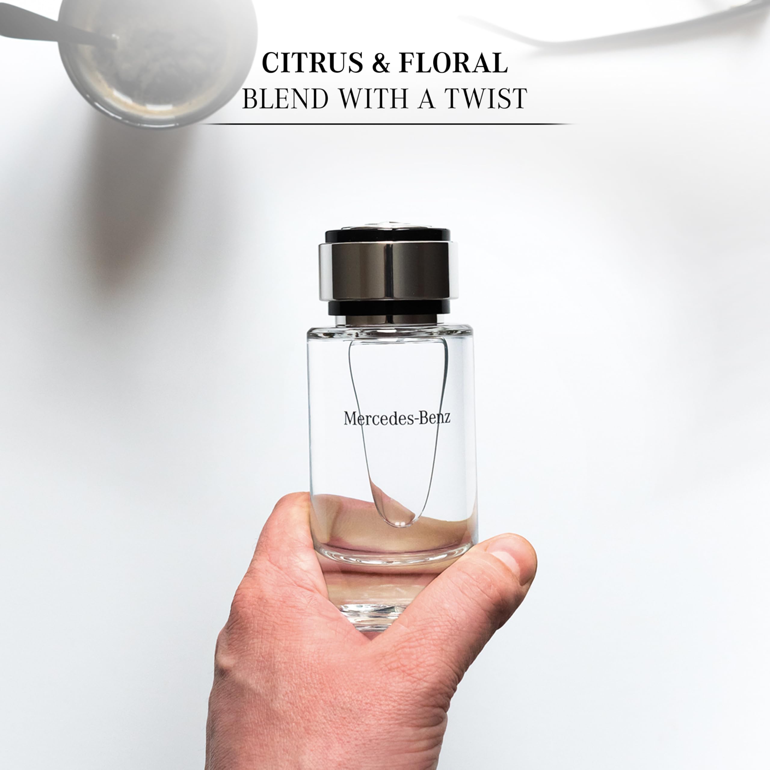Mercedes-Benz For Men citrus top notes open with fresh brightness