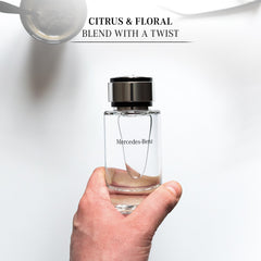 Mercedes-Benz For Men citrus top notes open with fresh brightness