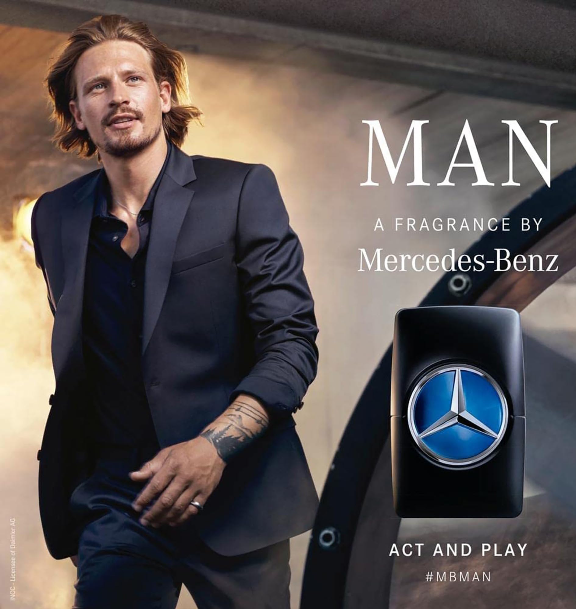 Mercedes-Benz Man long-lasting scent concept illustrated on box