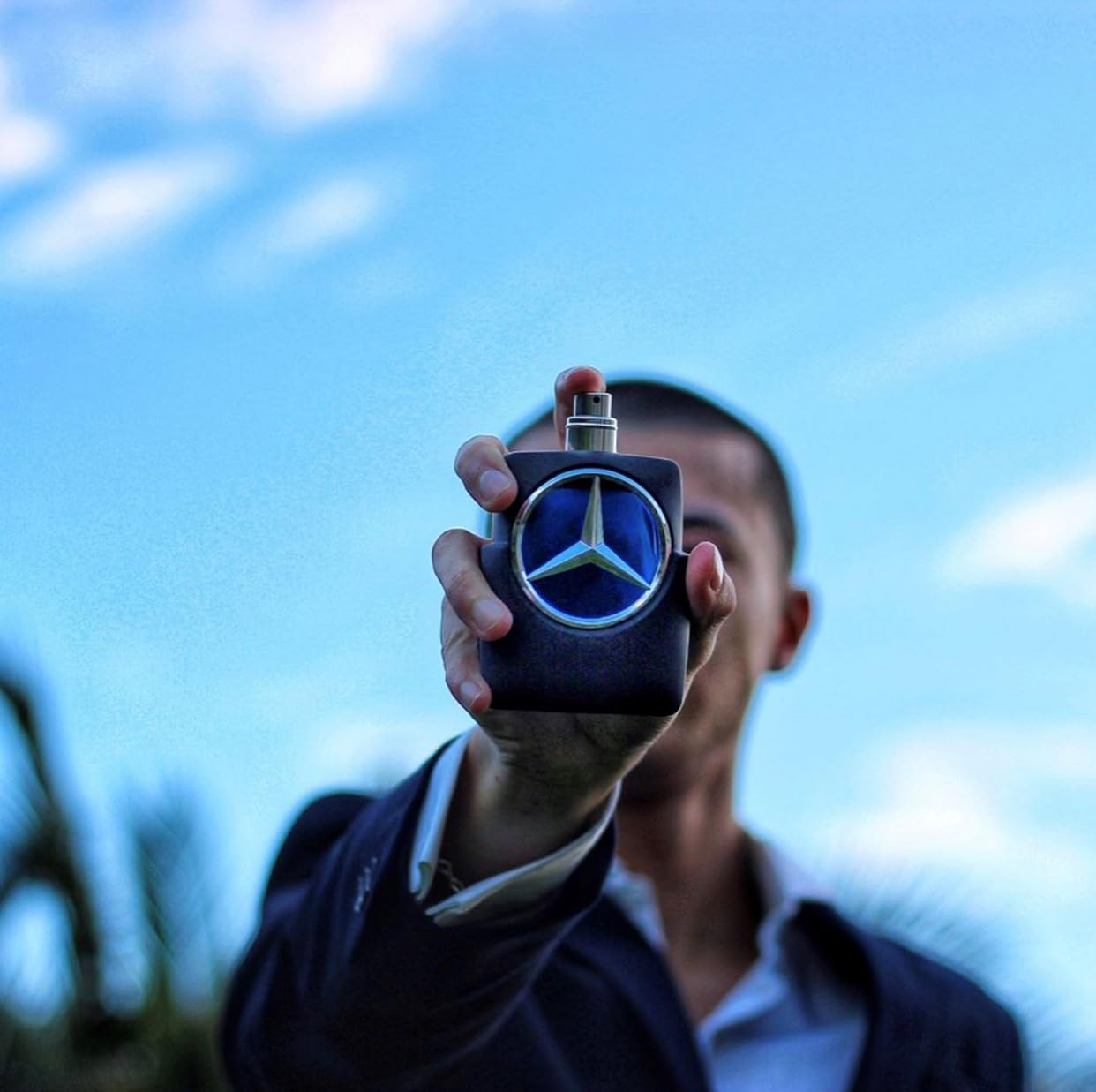 Mercedes-Benz Man Intense 3-4oz EDT bottle image for travel-friendly daily wear.
