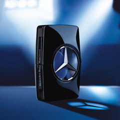 Mercedes-Benz Man Intense cap closeup shows refined detailing for daily grooming and confidence.