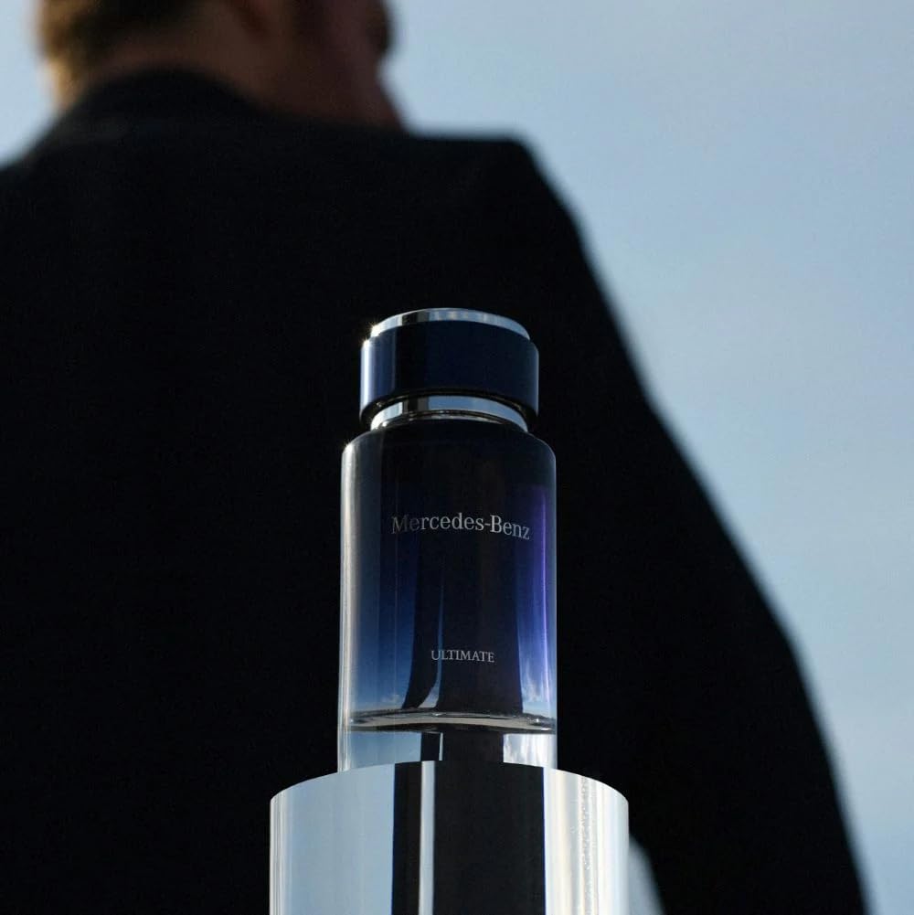Mercedes-Benz Ultimate bottle focuses sandalwood and patchouli for a deep, mature presence