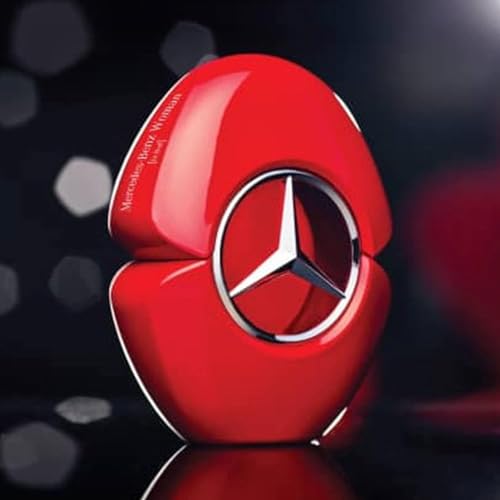 Mercedes-Benz Woman In Red outer packaging image representing premium long-lasting fragrance