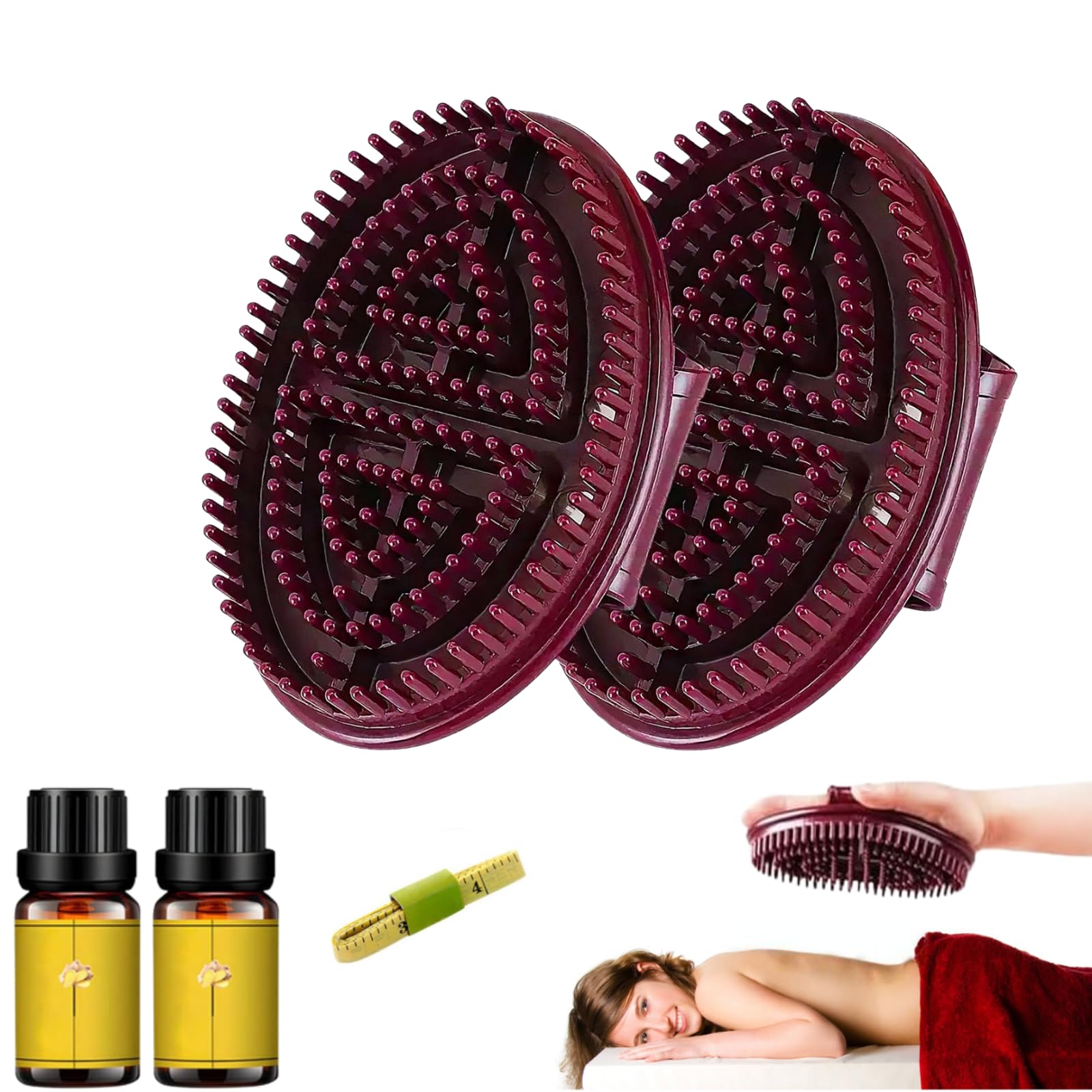 Meridian Brush Massage tooth-design head for precise, gentle body massage.
