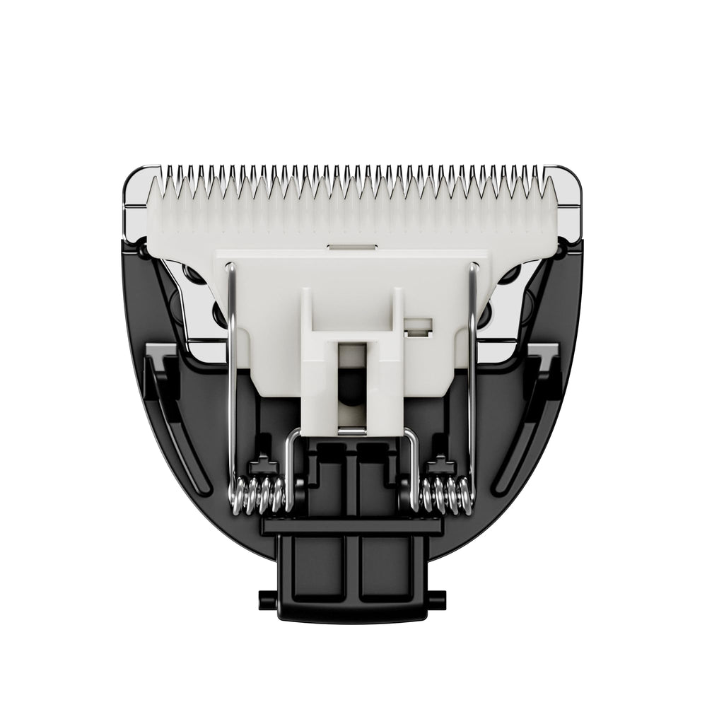 Meridian Onyx Ceramic Blades attached to Trimmer for precise body grooming