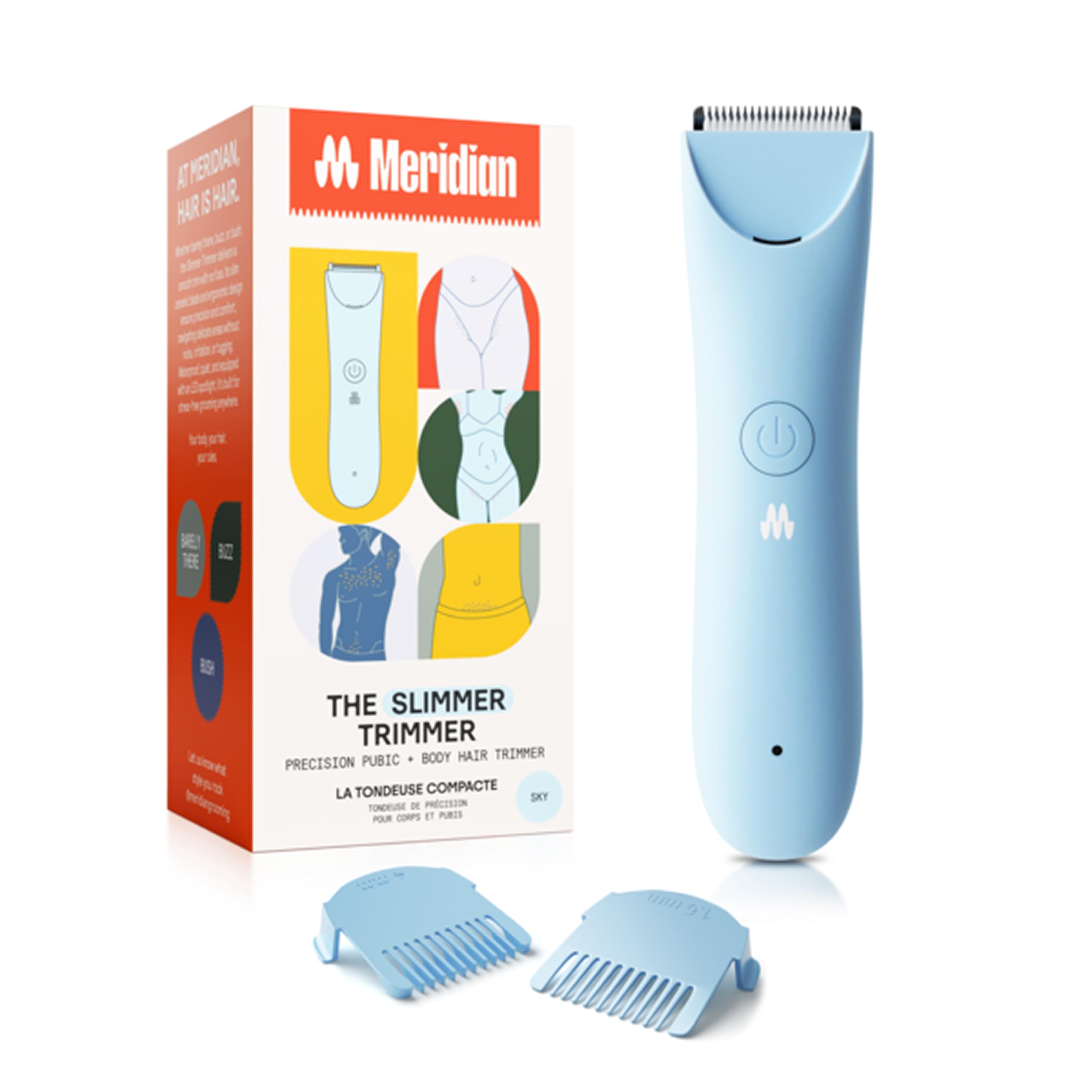 MERIDIAN Slimmer Trimmer compact design supports easy bikini-area grooming