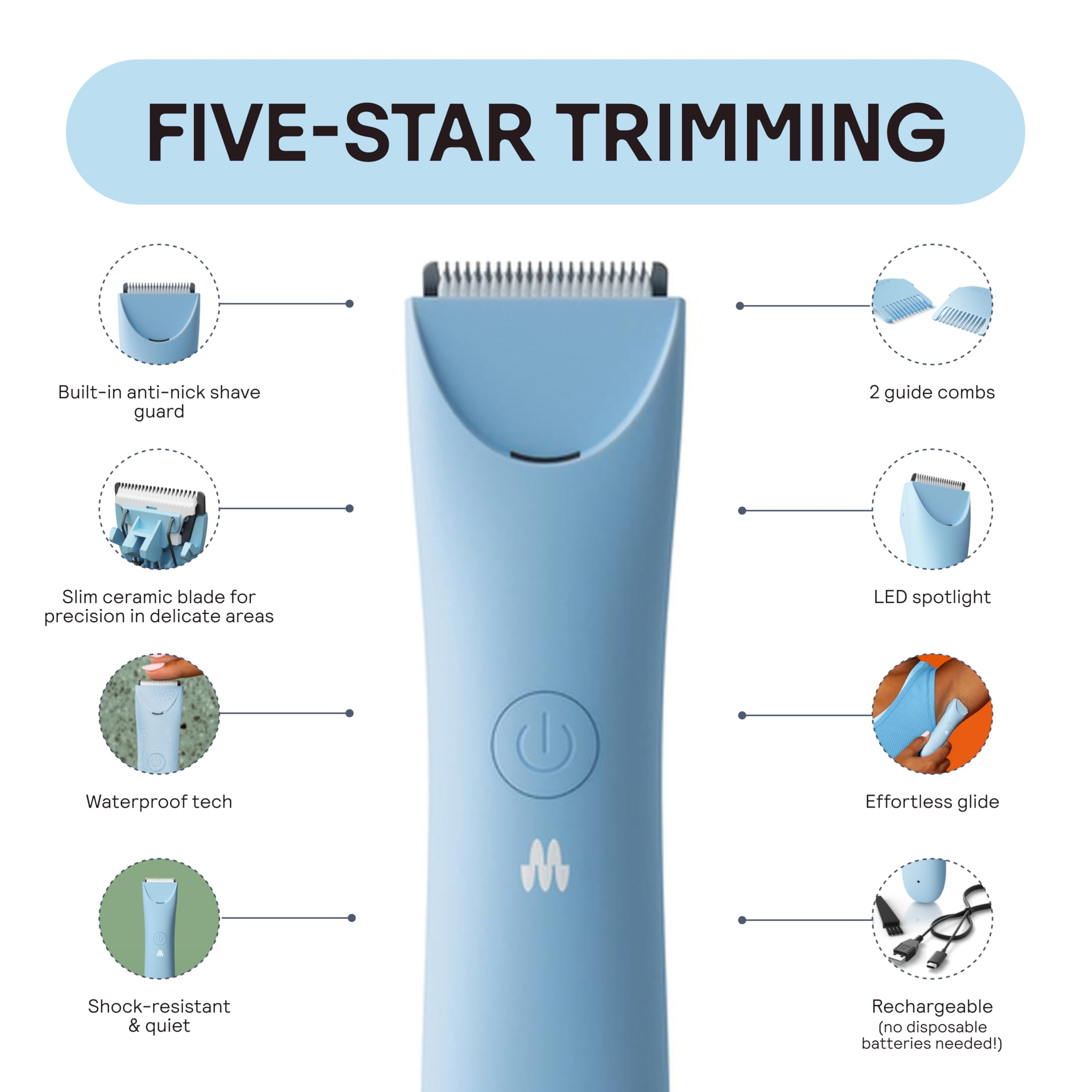 MERIDIAN Slimmer Trimmer quiet motor for discreet grooming sessions