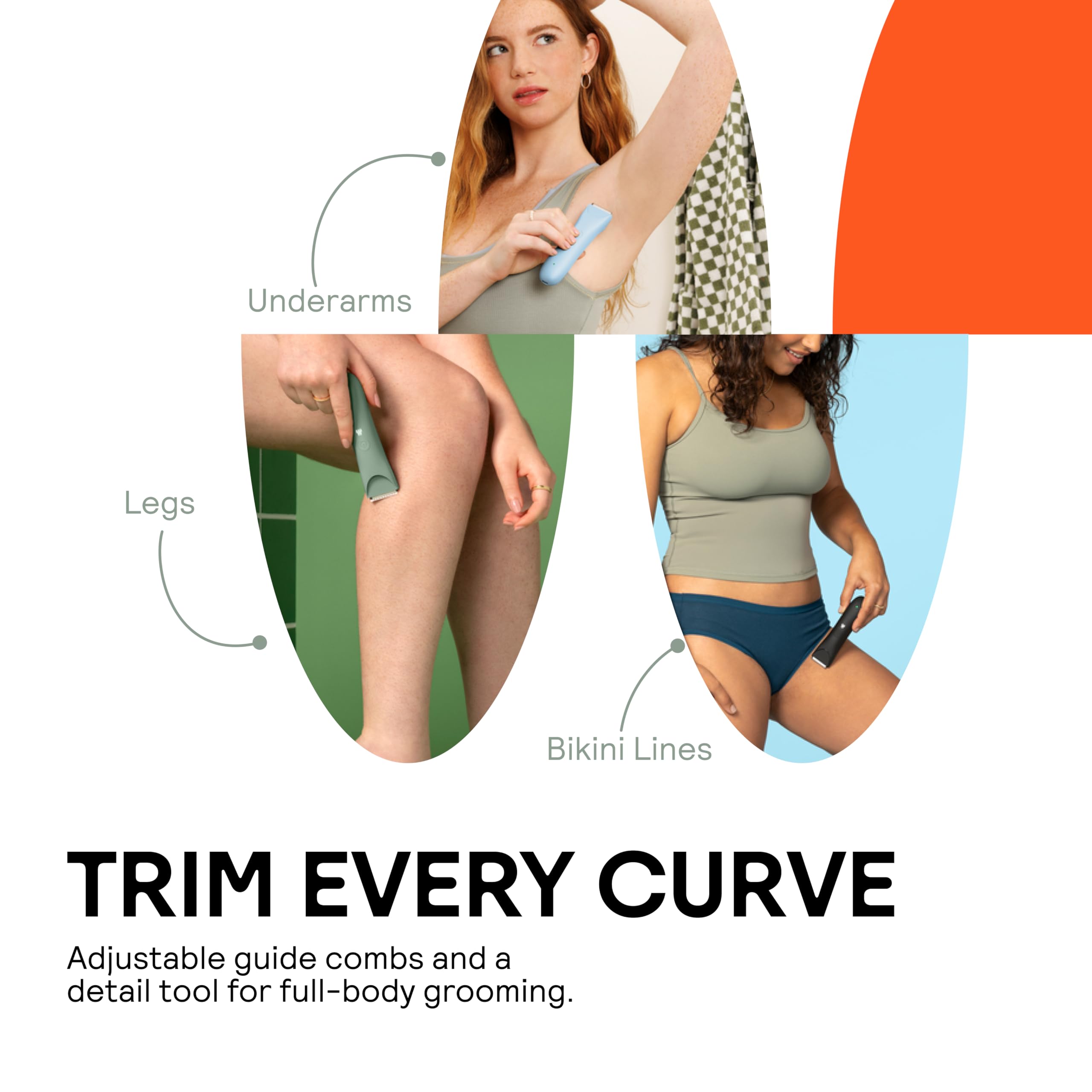 MERIDIAN Slimmer Trimmer quiet motor for discreet bathroom grooming.