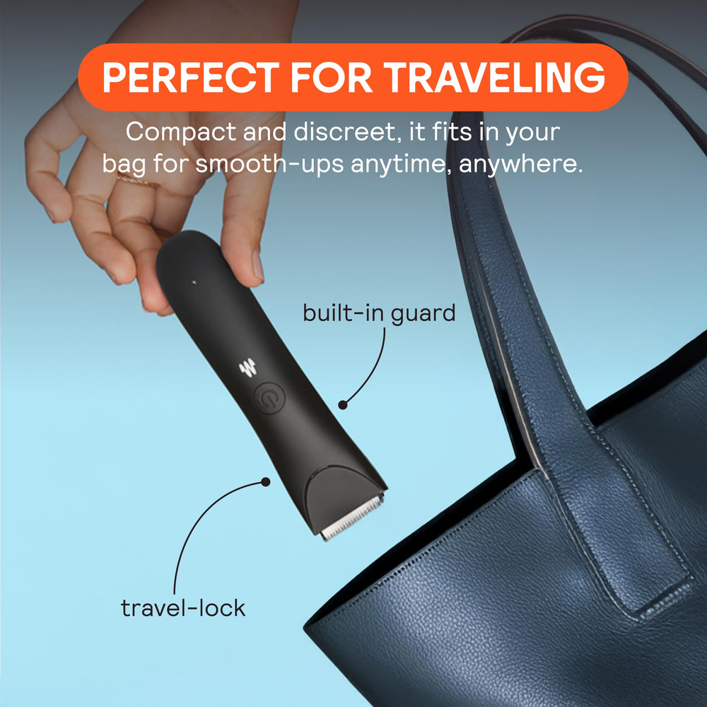MERIDIAN Slimmer Trimmer compact, travel-friendly design for on-the-go routines.