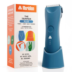 Meridian The Trimmer Plus adjustable guide comb in action for precise 1–4 mm trims.