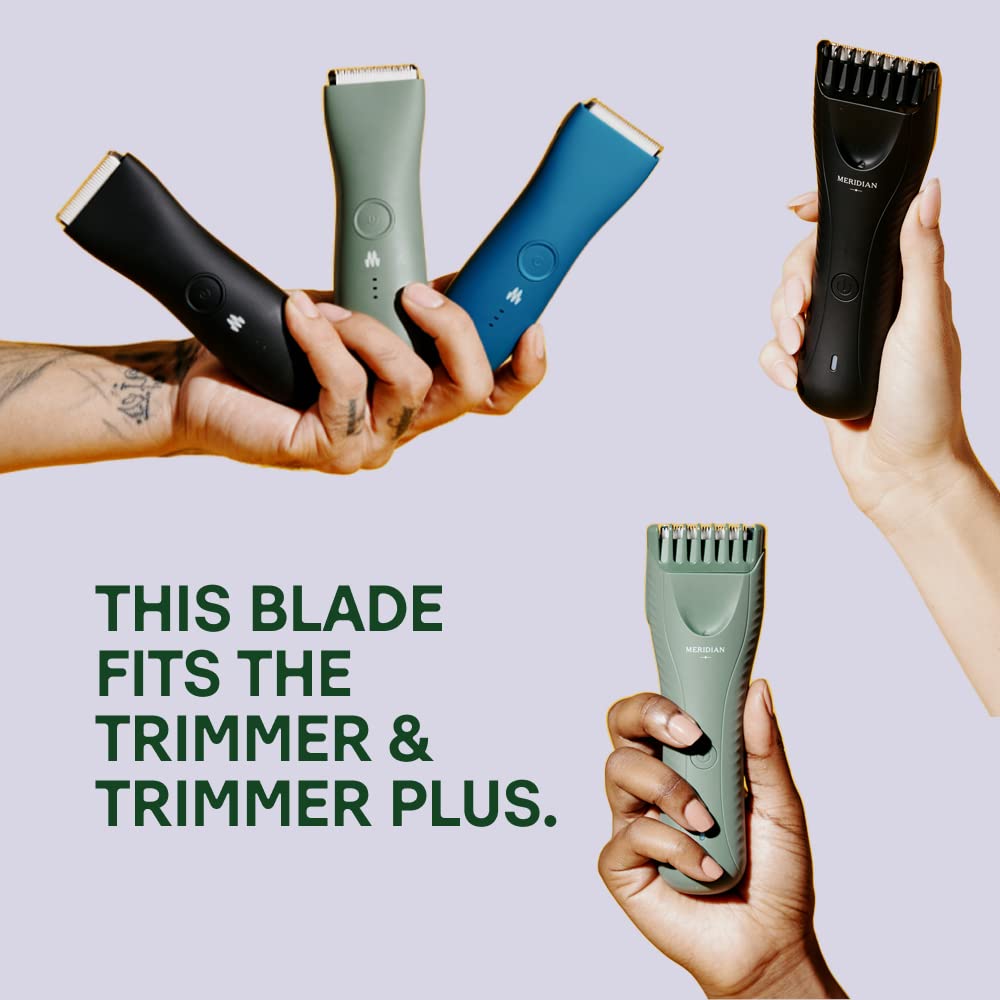 Meridian Trimmer with replacement blade installed demonstrates seamless fit.