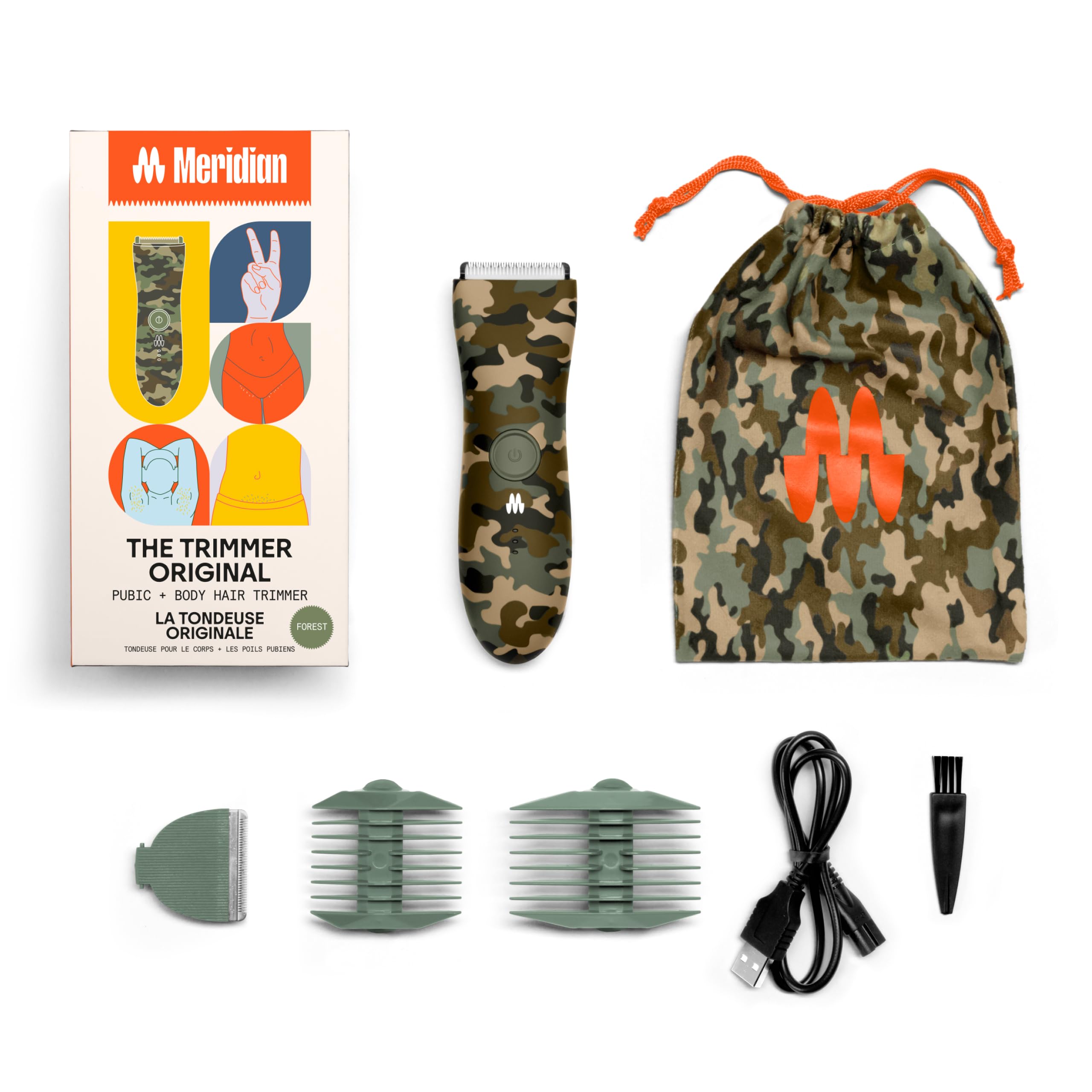 MERIDIAN The Trimmer Original forest anti-nick guard minimizes irritation risk