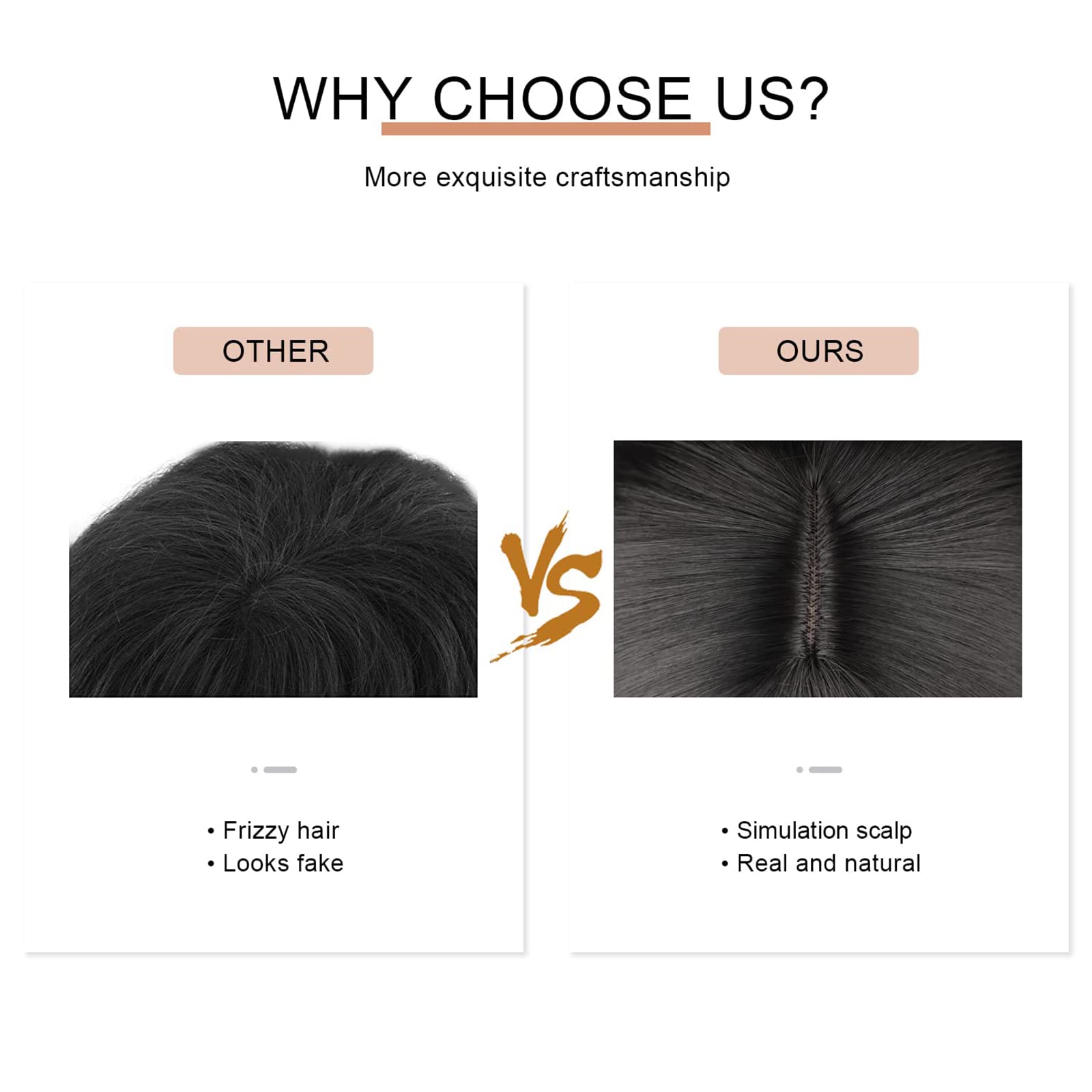 MERISIHAIR long black wig bangs 26in adjustable-cap shows secure fit across head sizes.