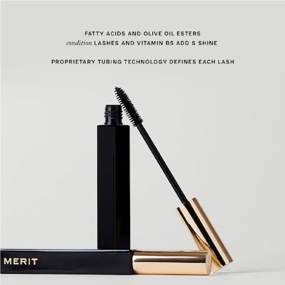Merit Clean Ingredients packaging emphasizes suitability for sensitive eyes.