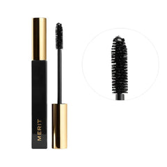 Merit Clean Lash Lengthening Tubing Mascara on warm water removal demonstrates gentle removal.